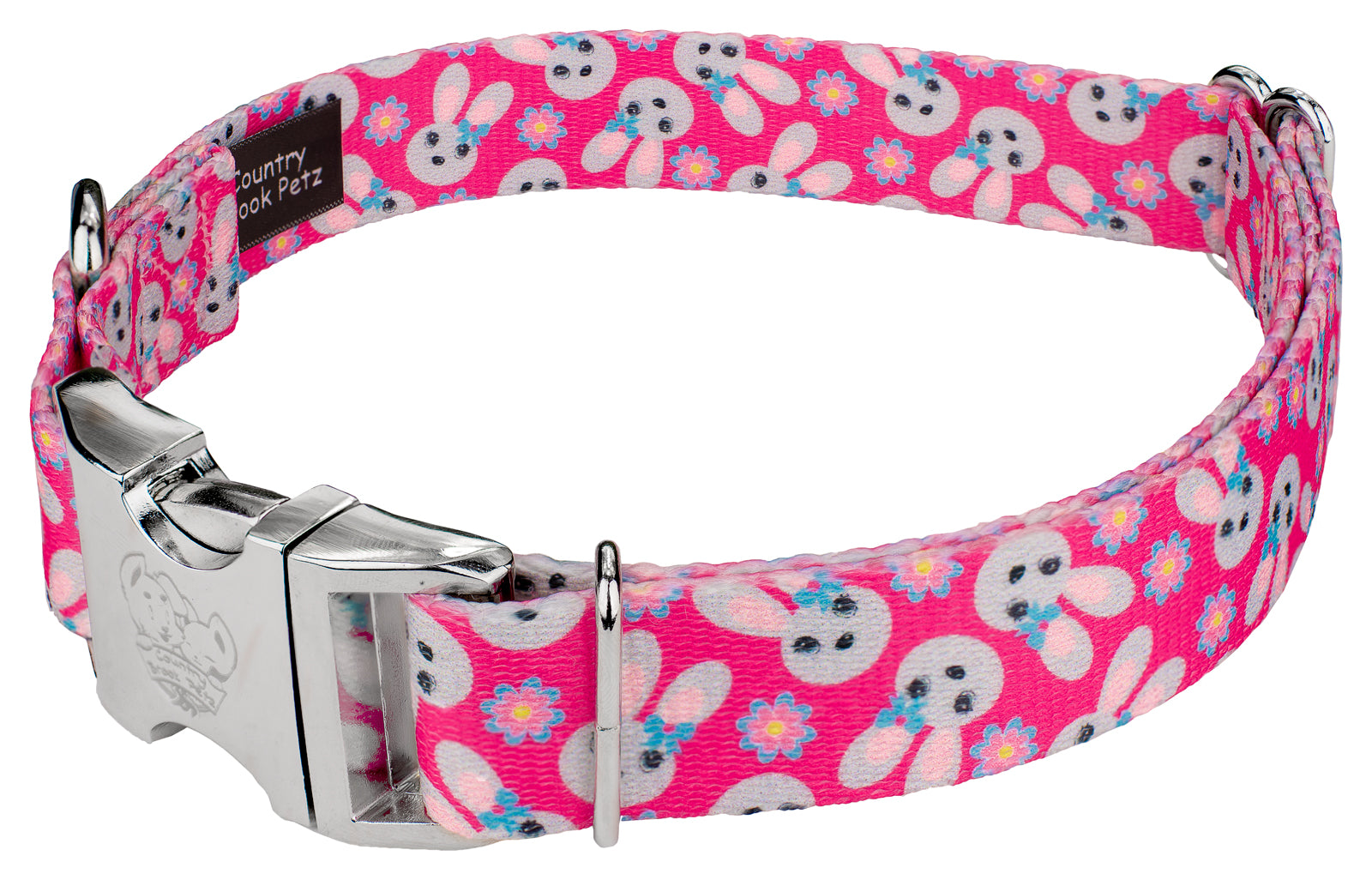 Country Brook Petz® Premium Spring Bunnies Dog Collar and Leash， Medium