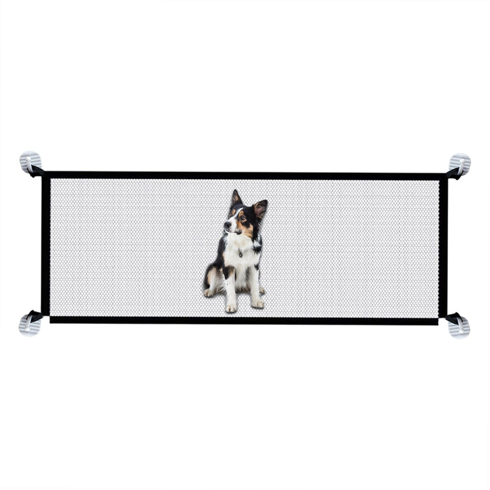 walmeck Dog Safety Gate Pet Mesh Fence Portable Folding Safety Gate Install Anywhere 180*72CM