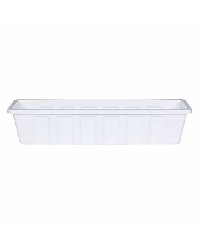 Novelty Poly-Pro Plastic White 24 Inches Flower Box Planter
