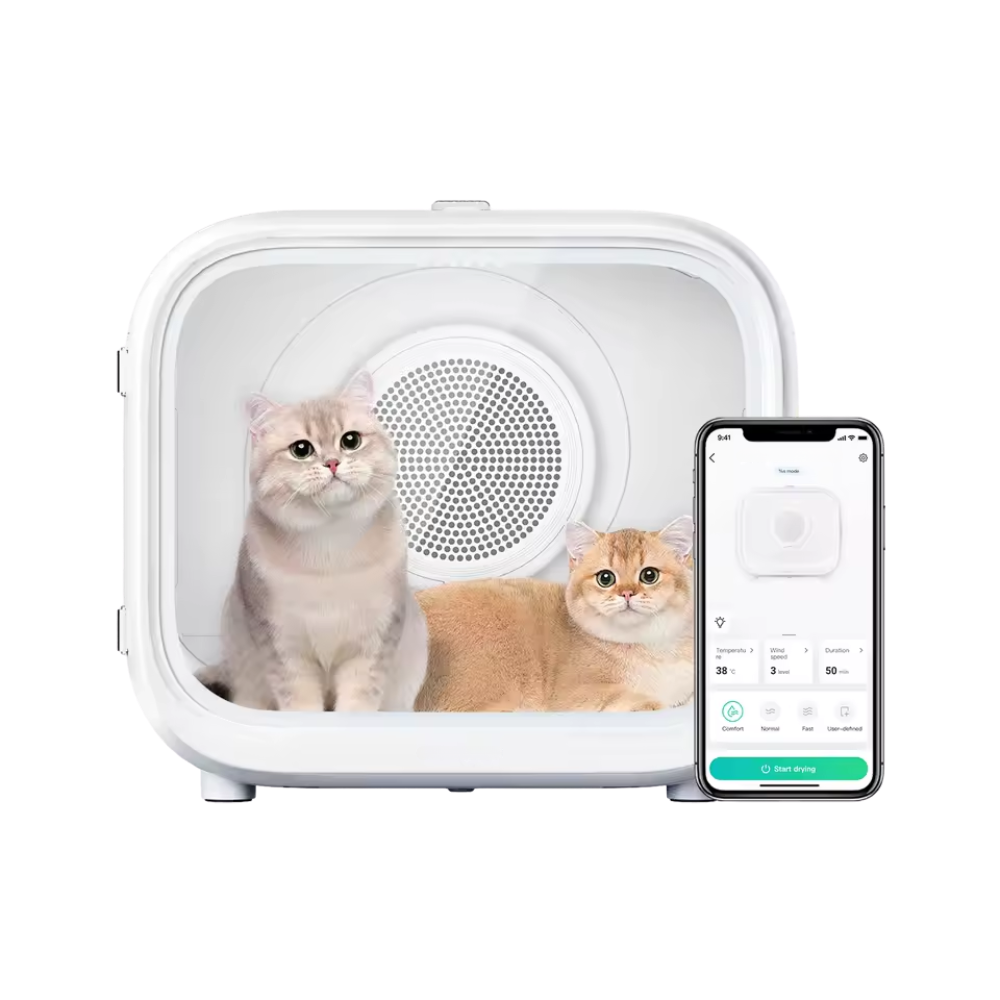 Quiet Hands-Free Pet Dryer Cabin for Dogs & Cats | 360° Airflow & Low-Noise Design