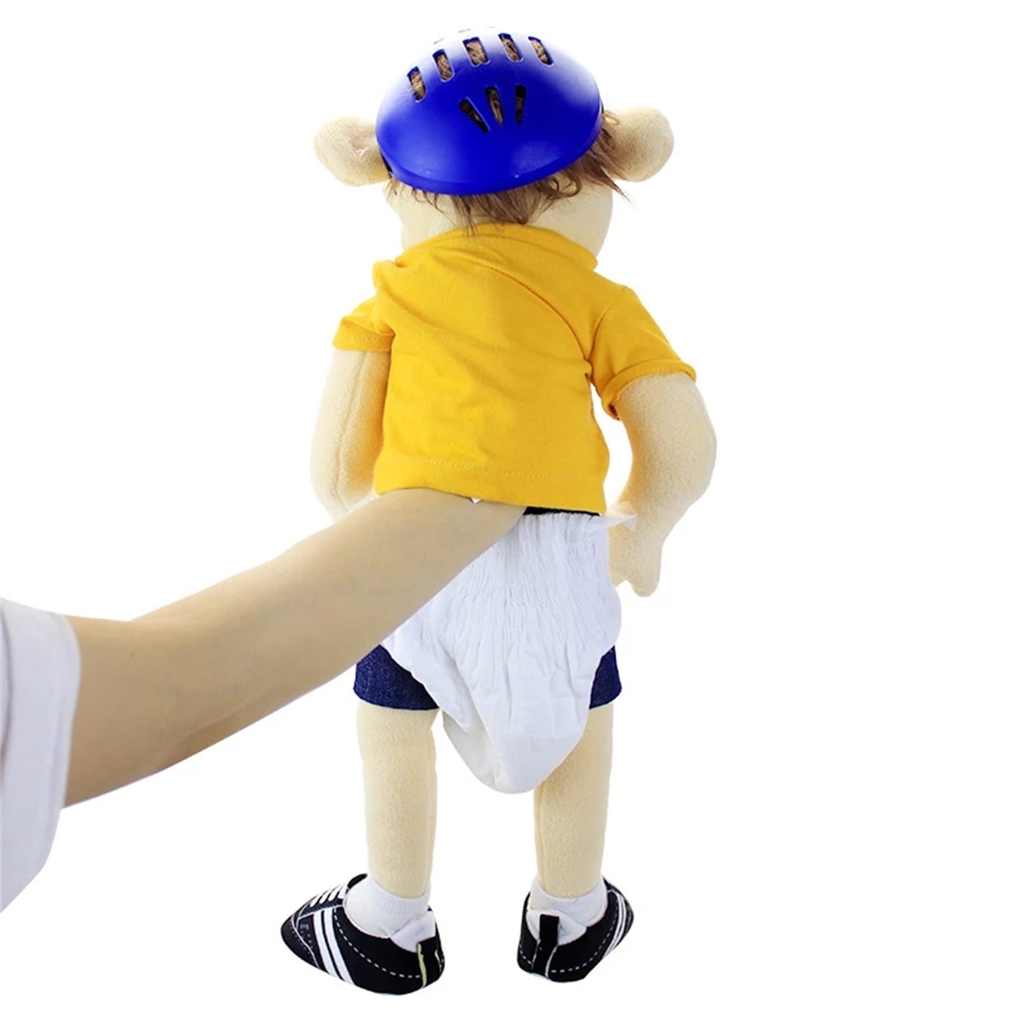 60CM Jeffy Hand Puppet Plush Toy Stuffed Doll Cartoon Figure For Playhouse Kids Educational Gift for Birthday Christmas