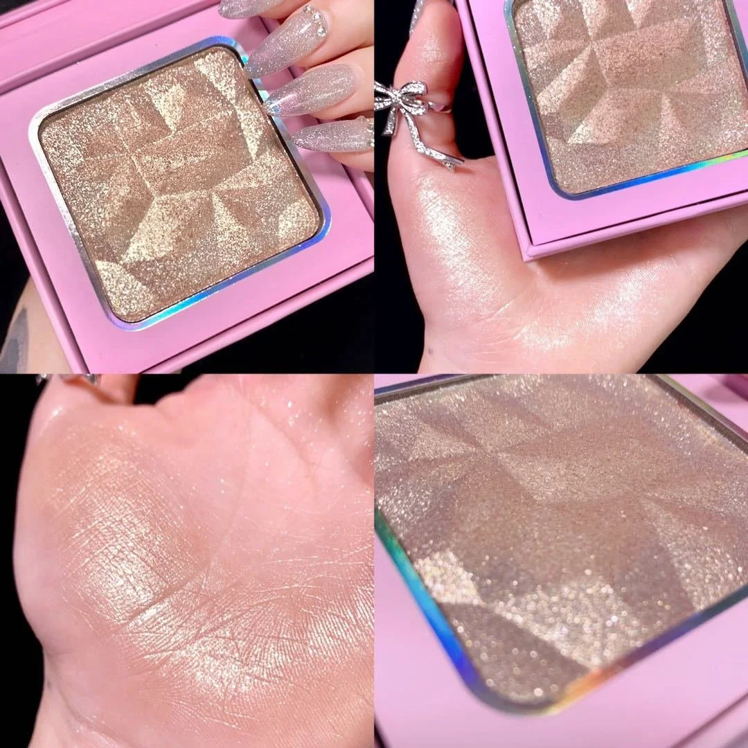 Private Label Highlighter Makeup Palette Highlight Powder with Mirror