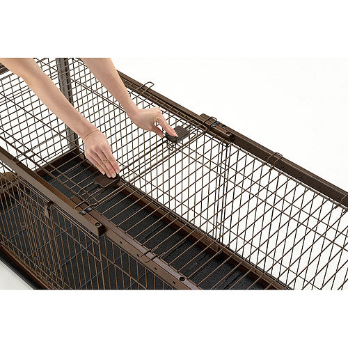 Richell Wire Top for Expandable Pet Crate - Dark Brown