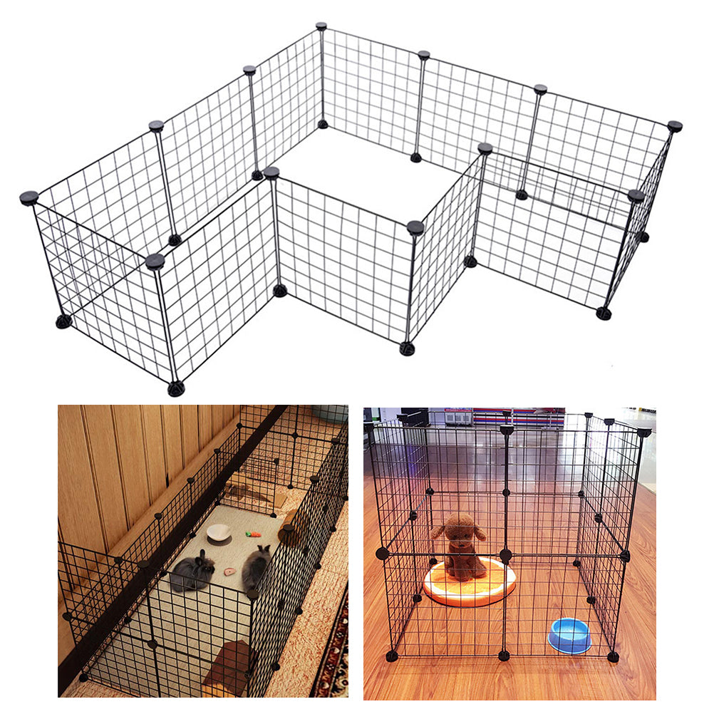 Hemoton Playpen Cage Puppy Dogs Fence Small Pet Bunny Iron Pets Indoor Dog Kitten Animal Portable Rabbit