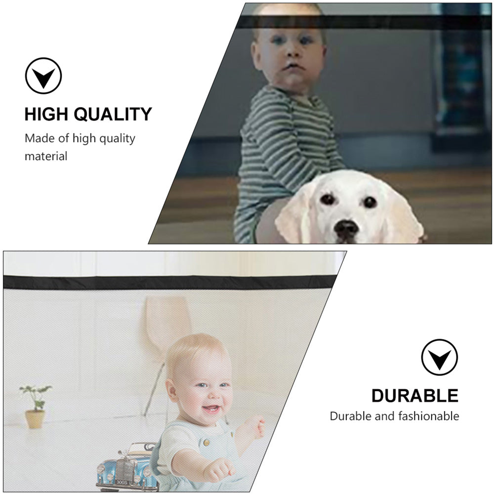 NUOLUX Gate Baby Dog Retractable Mesh Pet Doorways Stairs Puppy Guard Fence Doorway Portable No Drill