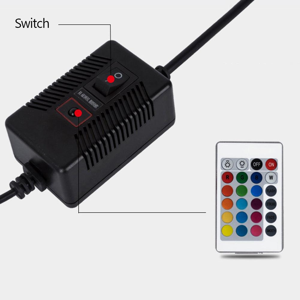 iMeshbean 3.5W Underwater Aquarium Air Bubble LED Light Fish Tank RGB Submersible Lamp + Remote， 10in