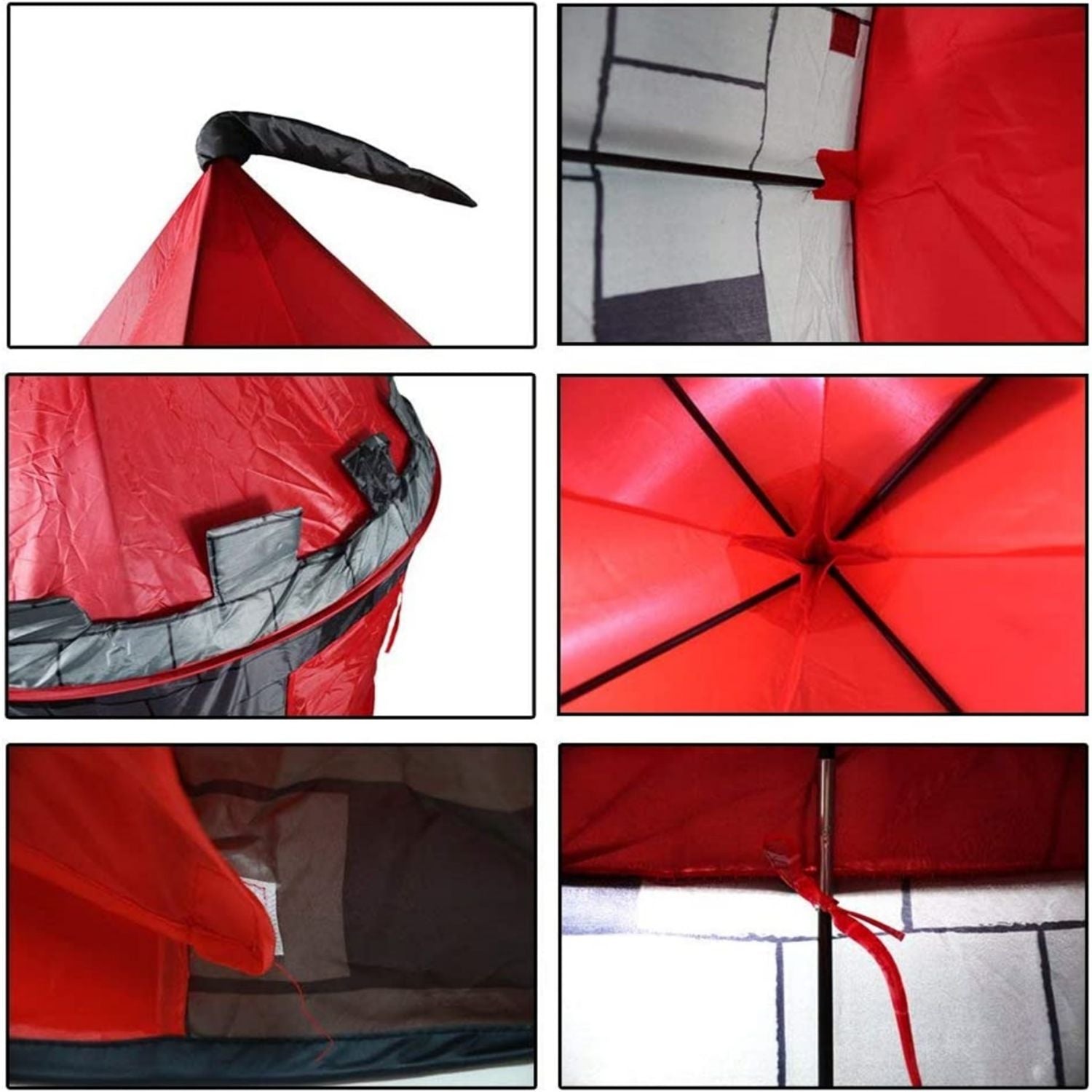 Cmgb Castle Play Tent, Unique Pop Up Fortress, Collapsible Playhouse with Storage Bag, Indoor