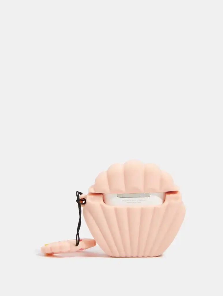 Pink Shell Silicone Airpod Case
