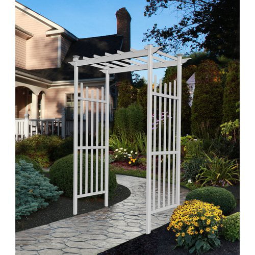 Vita 45" x 83.75" Cardiff Vinyl Arbor, White, VA78100