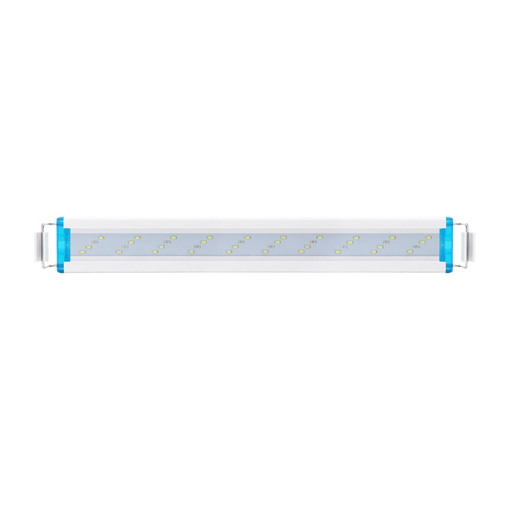 Tomshoo Aquarium LED Light 48cm/18.9in Fish Tank Light 5.12in Extendable Brackets White Blue LEDs for Freshwater Planted Tanks