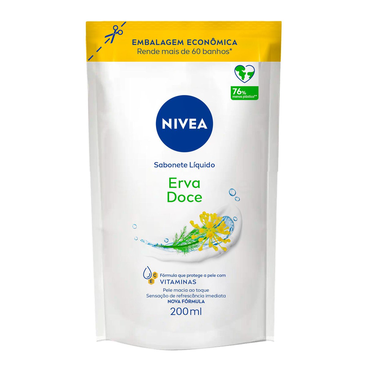 Sabonete Liquido NIVEA Refil Erva Doce 200ml