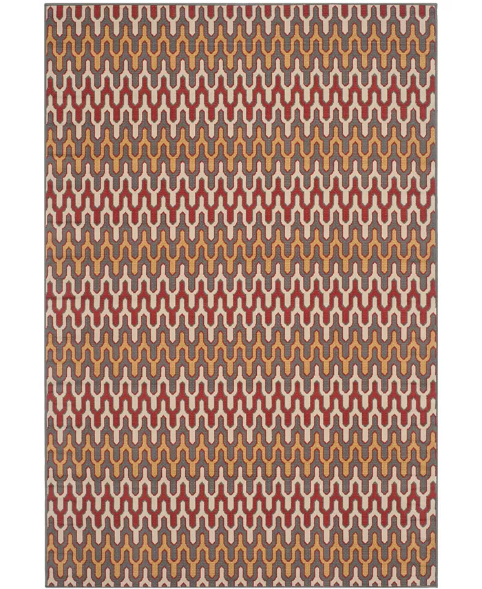 Safavieh Hampton Dark Gray and Rust 5'1