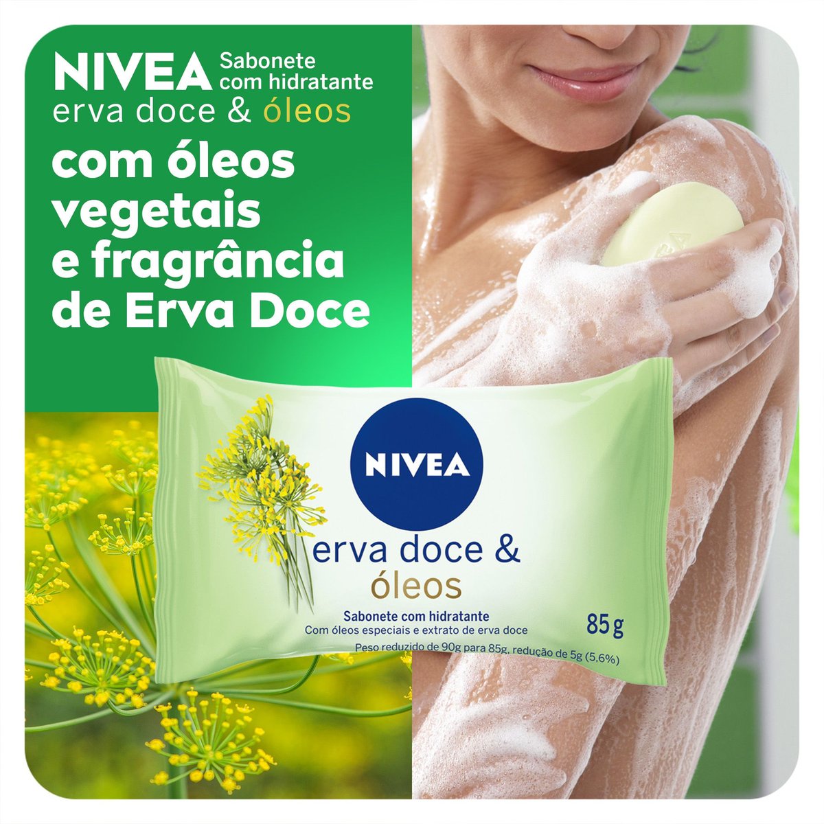 Sabonete em Barra Erva Doce & Oleos NIVEA 85g