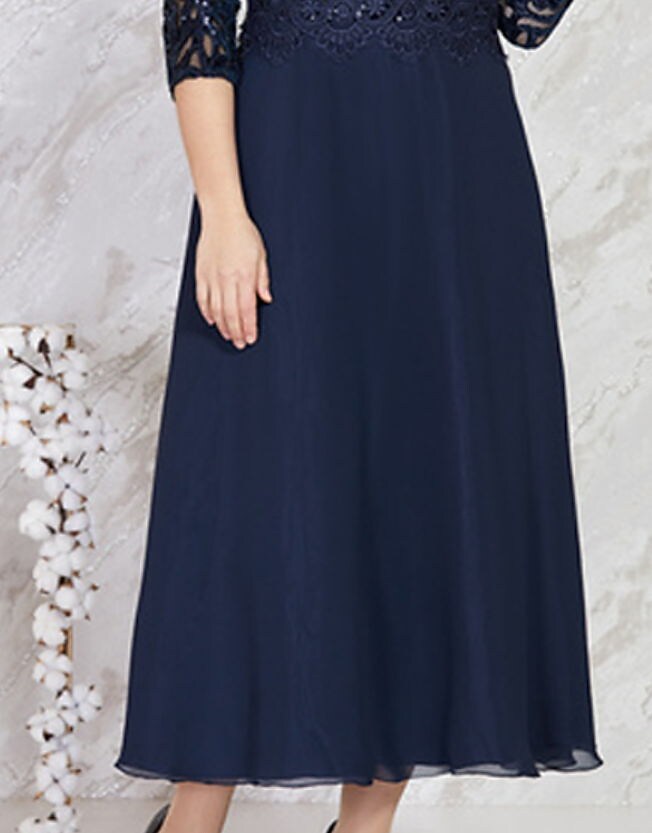 Women's Plus Size A Line Dress Midi Dress