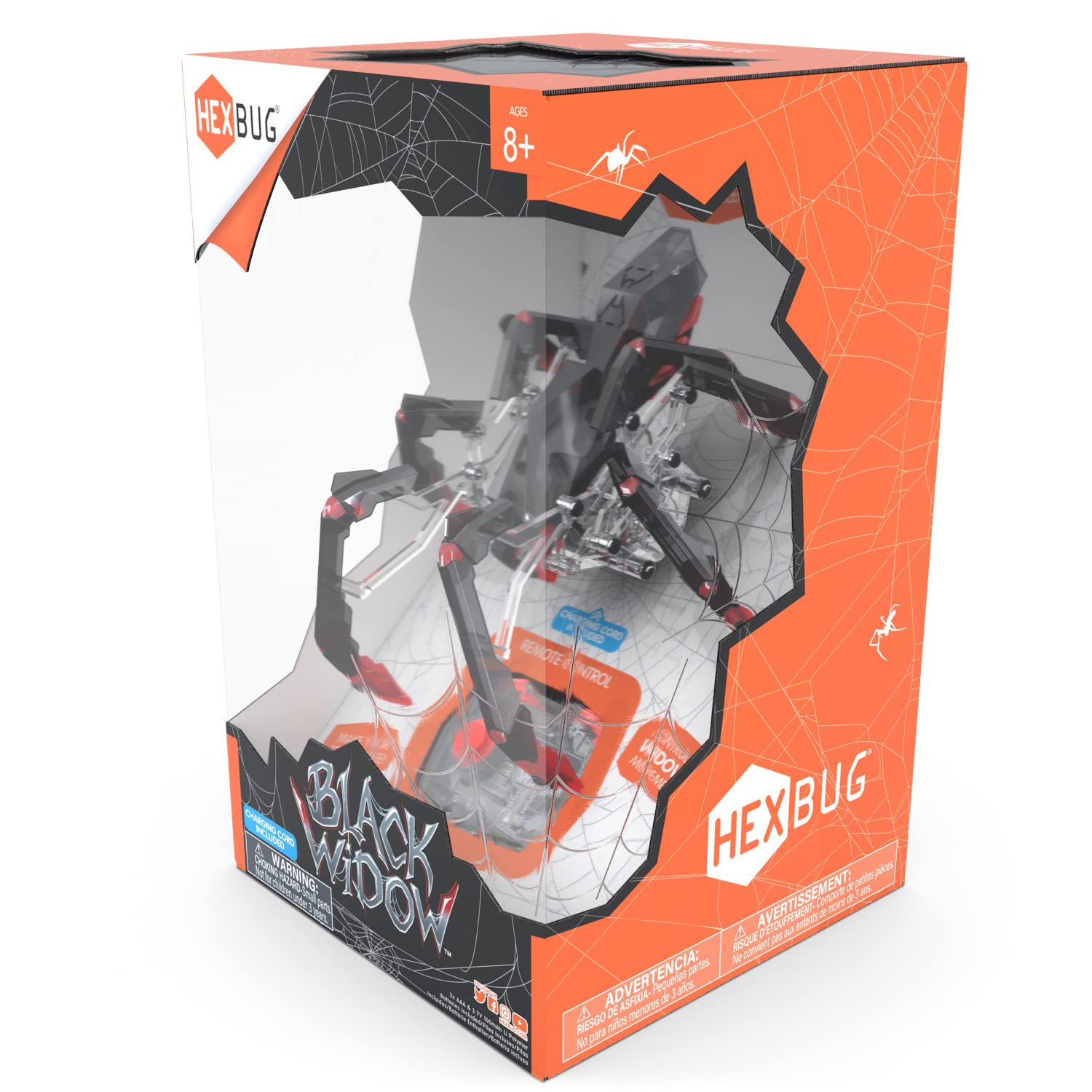 HEXBUG Black Widow， Robotic Toy Spider