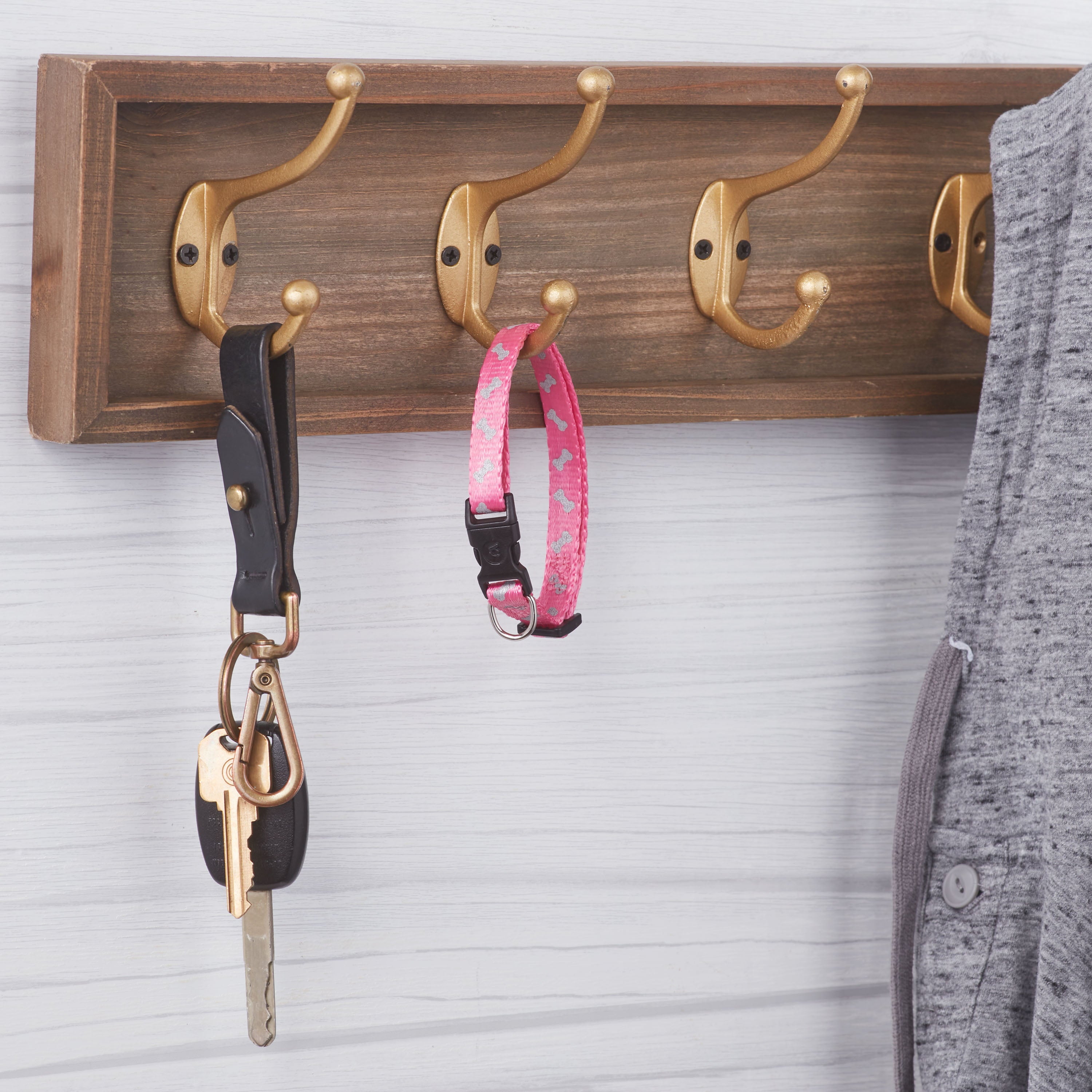 Vibrant Life Reflective Dog Collar， Pink Bones， Small