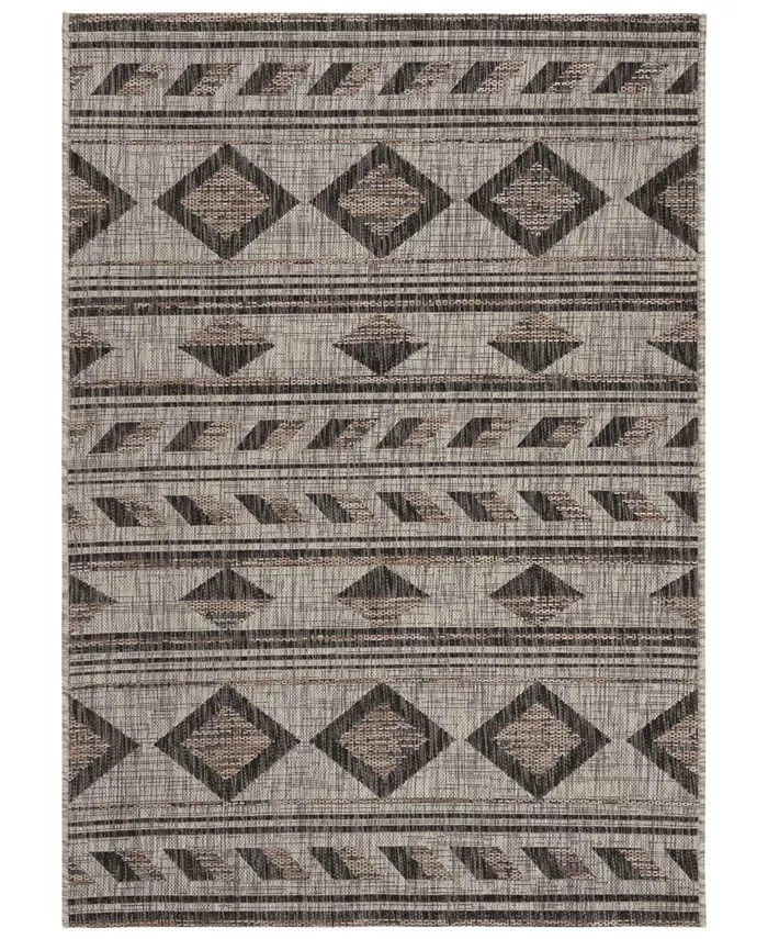 Safavieh Courtyard Gray and Black 2' x 3'7