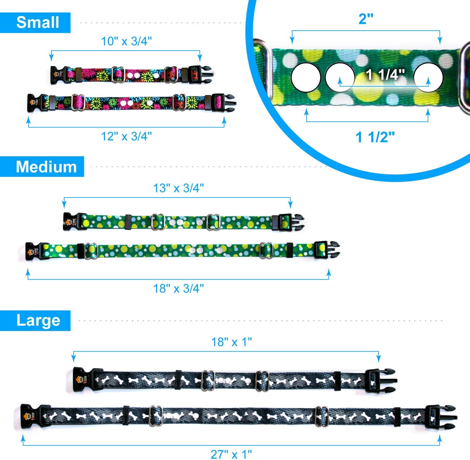 Extreme Dog Fence Replacement Containment and Training Collar Strap for Most Underground Electric Dog Fence Brands - Flower Days (Large: 18