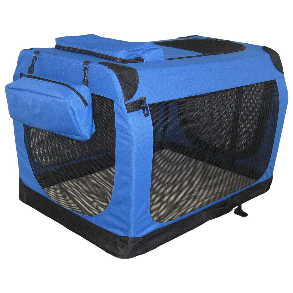 Go Pet Club Soft Pet Crate - Blue