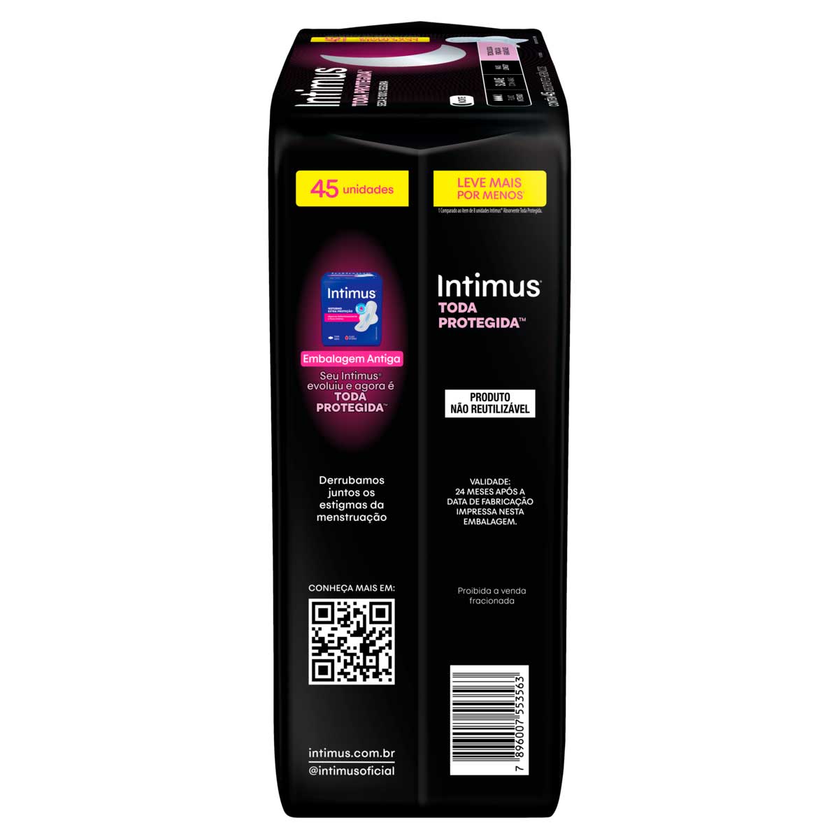 Absorvente com Abas Noite Suave Intimus Toda Protegida Mais Longo Pacote 45 Unidades Leve Mais Pague Menos