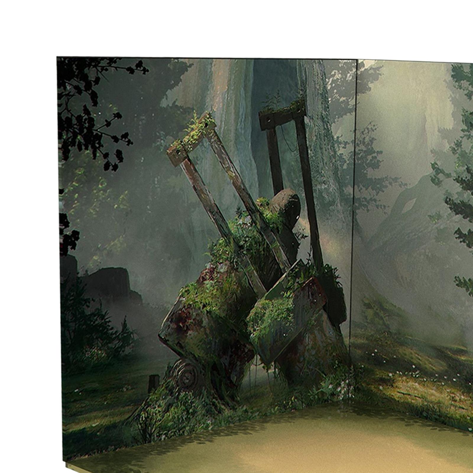 1/12 Backdrop Display Storage Collection Organizer Decoration for Action Figure Dolls， 1:12 Car Display Show Background Forest