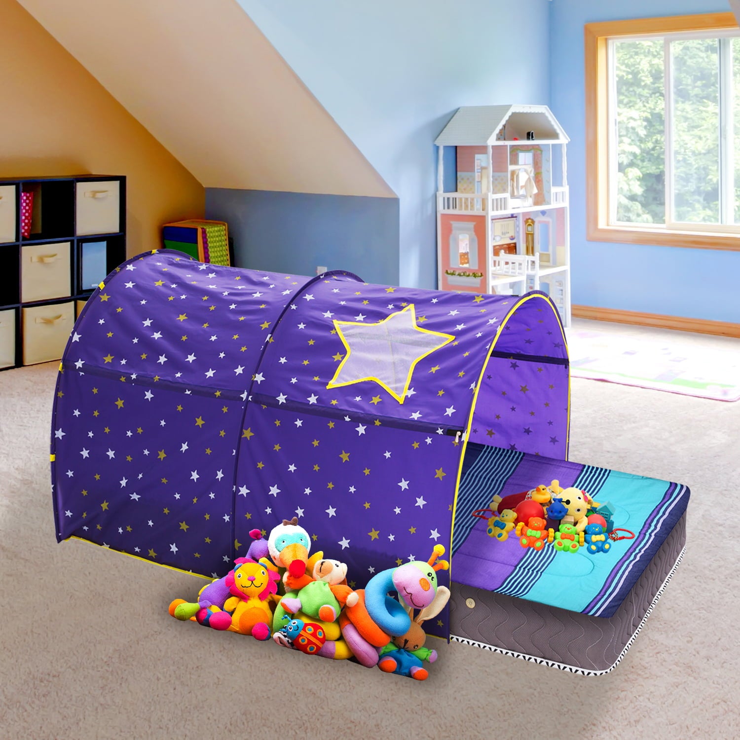 Bed Tent Canopy Dream Kids Play Playhouse Privacy Twin Starlight by Alvantor