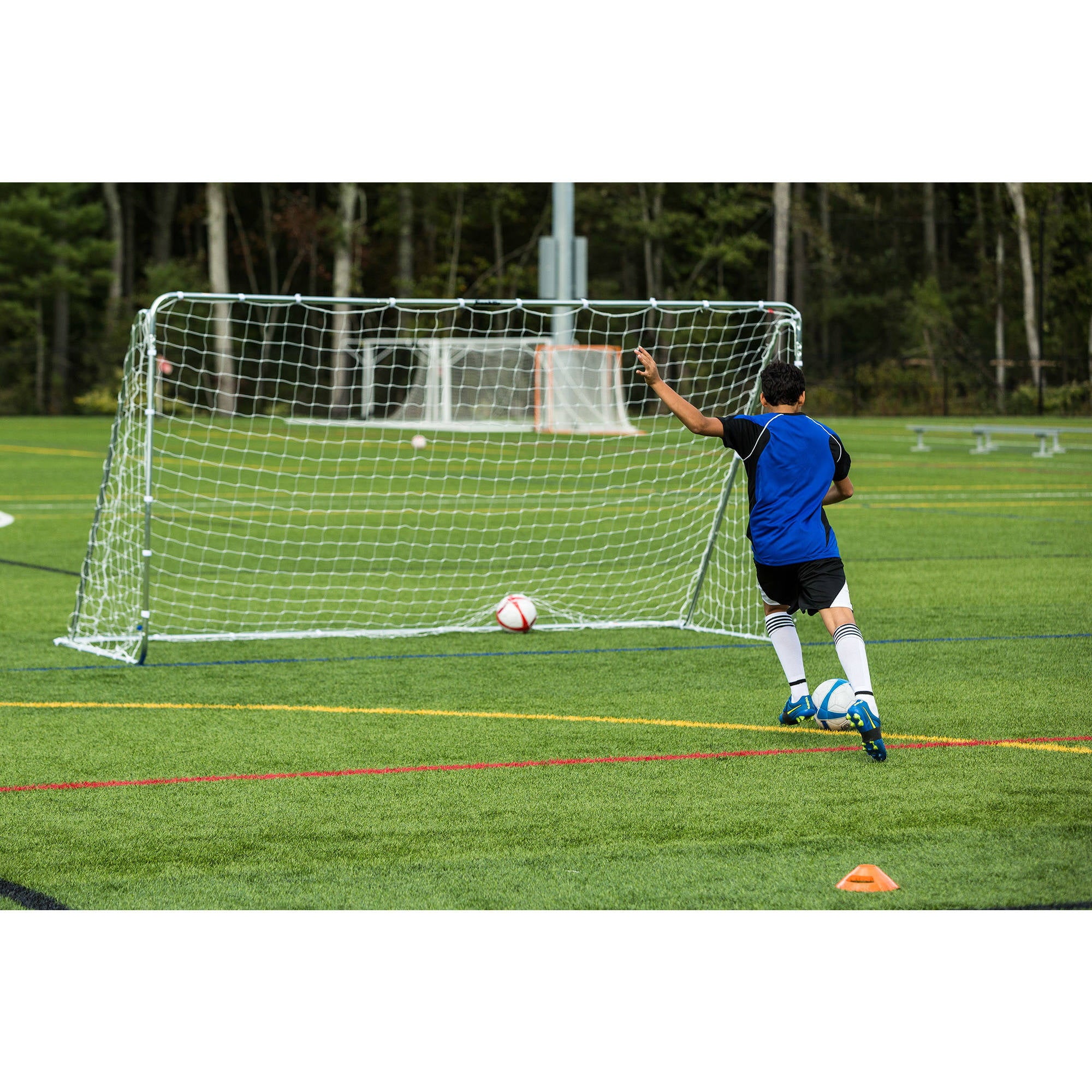 Franklin Sports Steel 12' x 6' Competition Soccer Goal (White)