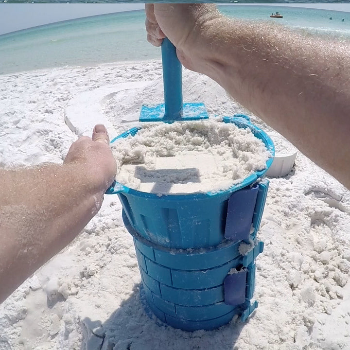 Create A Castle - Pro Tower Kit, Split Mold Sand Castle Construction, Plastic Beach Toy for Kids