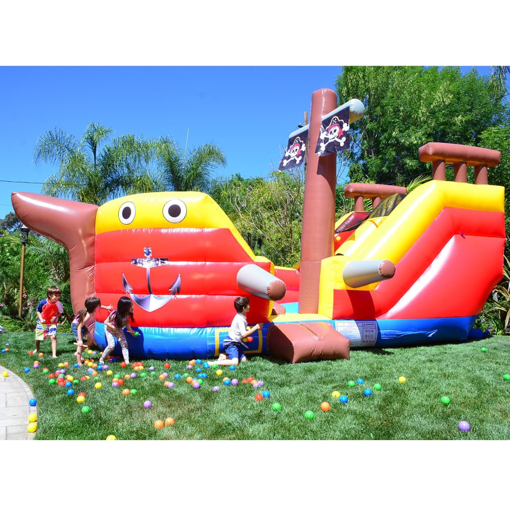 JumpOrange DuraLite Pirate Ship Inflatable Slide