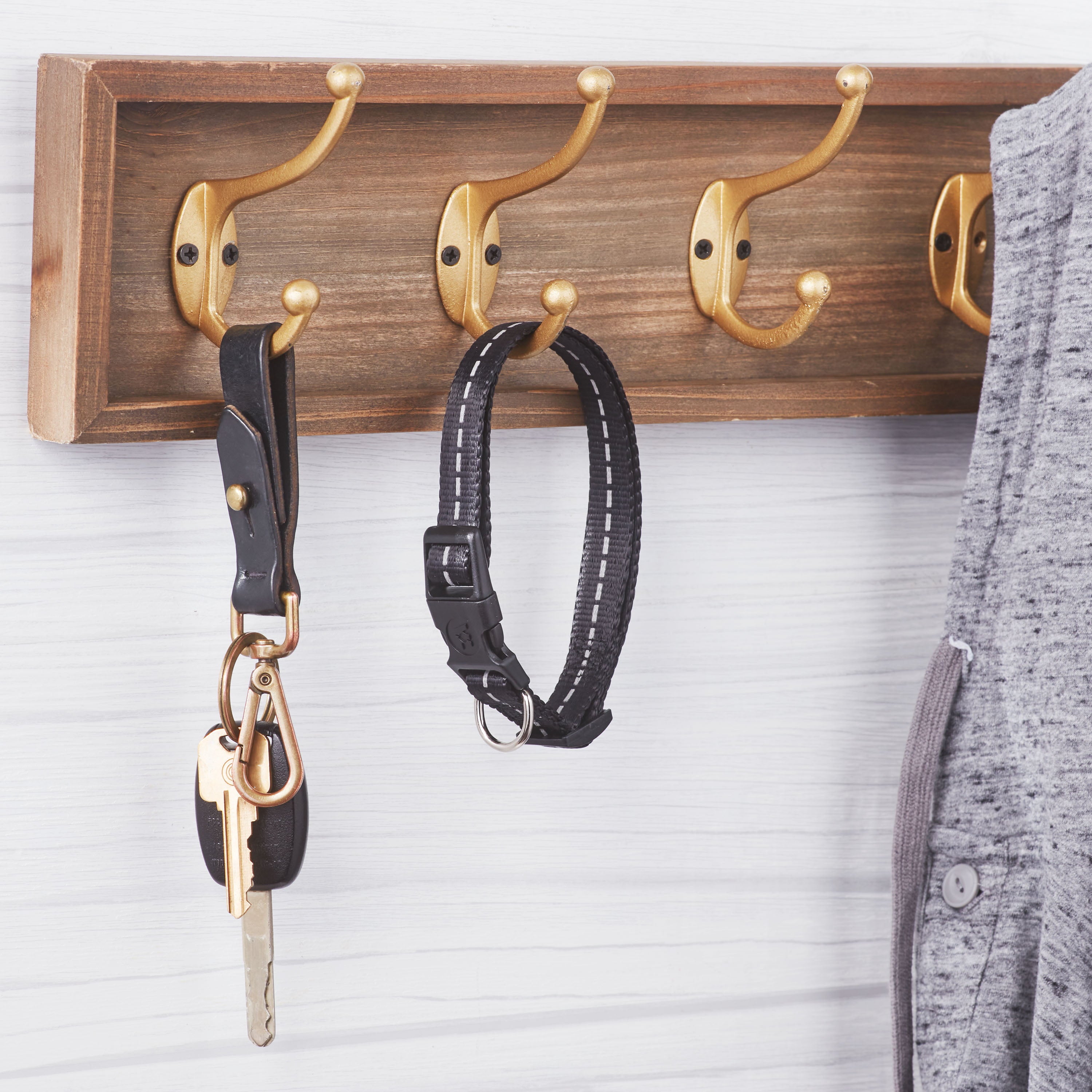 Vibrant Life Solid Nylon Adjustable Dog Collar， Black， Large