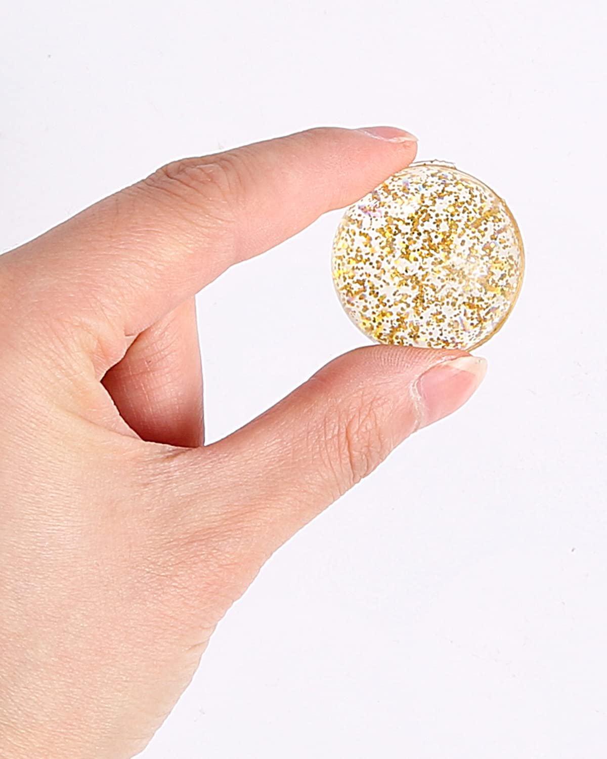 Pllieay 24pcs Bouncy Balls Glitter Bounce Balls， 32mm 6 Colors Bouncy Balls for Kids