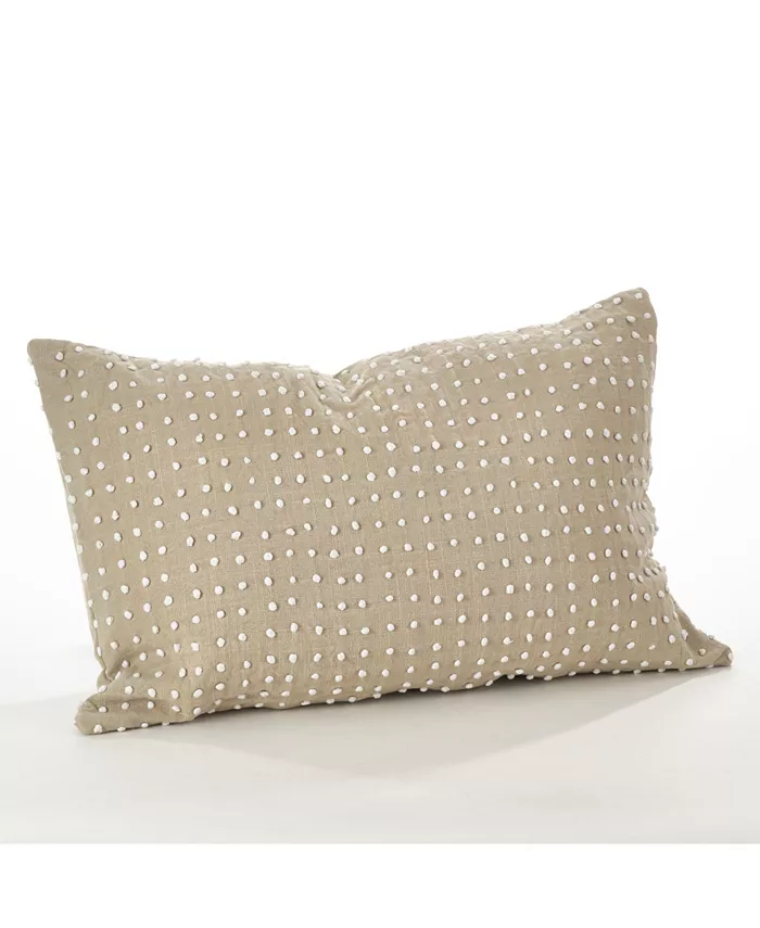 Saro Lifestyle French Knot Decorative Pillow， 14