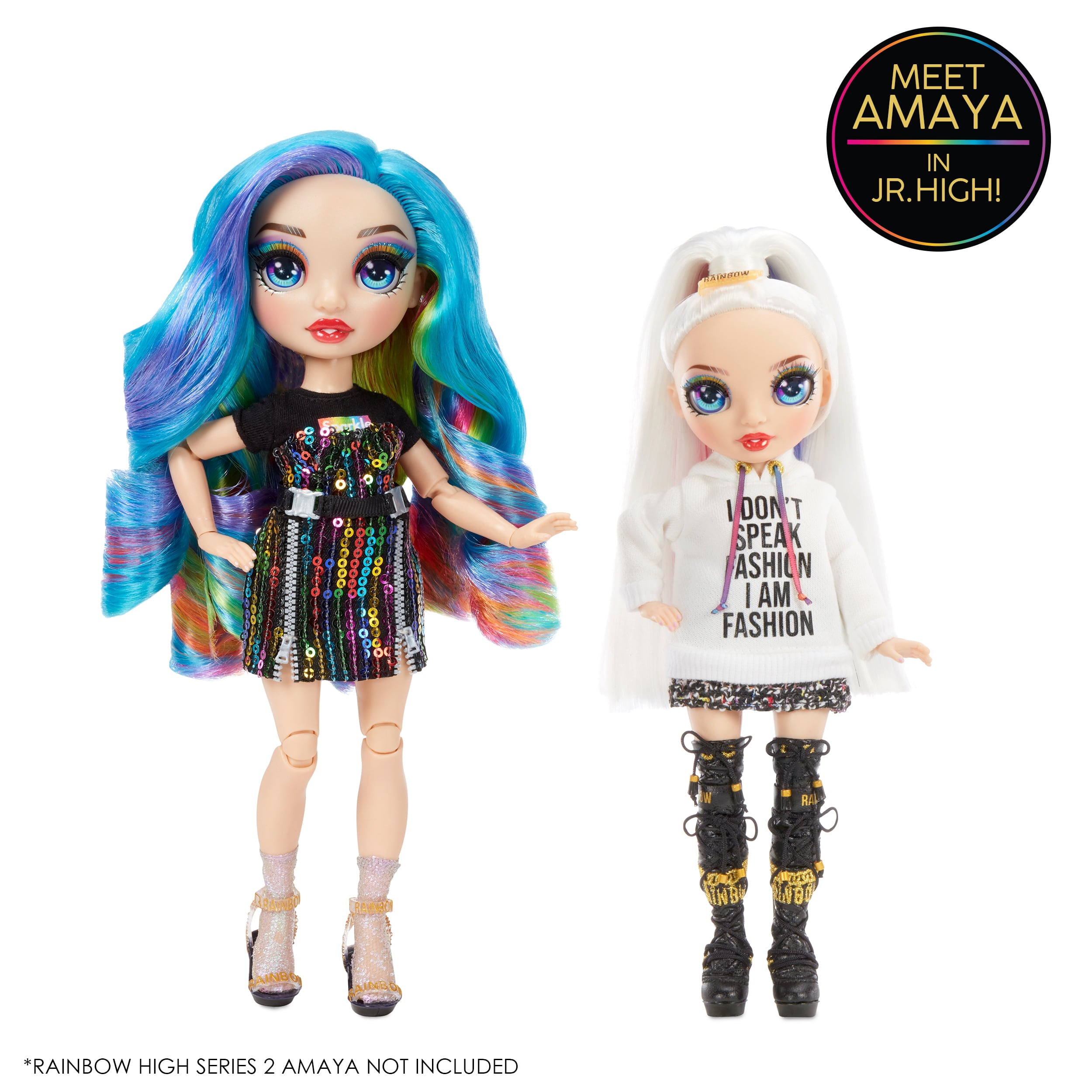 Rainbow High Jr High Amaya Raine- 9-inch RAINBOW Fashion Doll with doll accessories- open and closes backpack. Great Gift for Kids 6-12 Years Old and Collectors