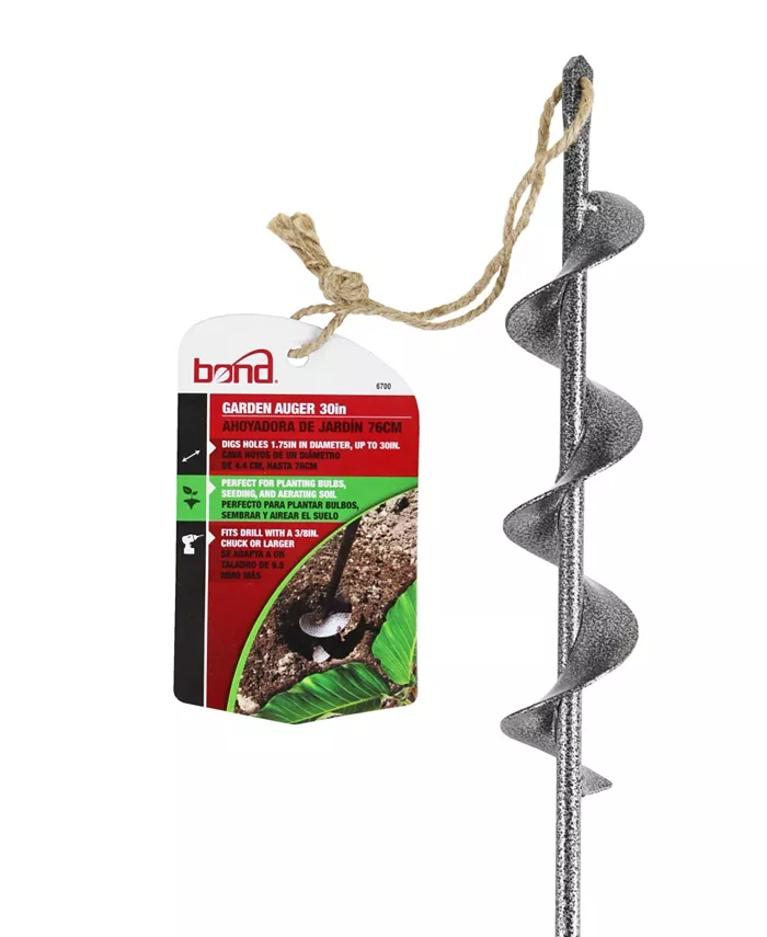 Bond Steel Garden Metal Handle Roto Digger Auger， 30 Inches