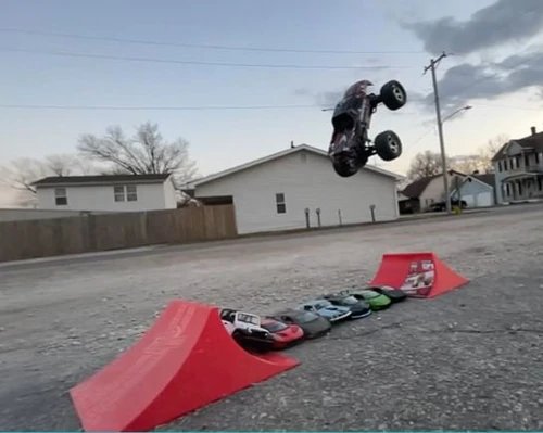 RC Car Ramp Heavy Duty Fly Wheels Stunt Ramps for Trucks and Cars