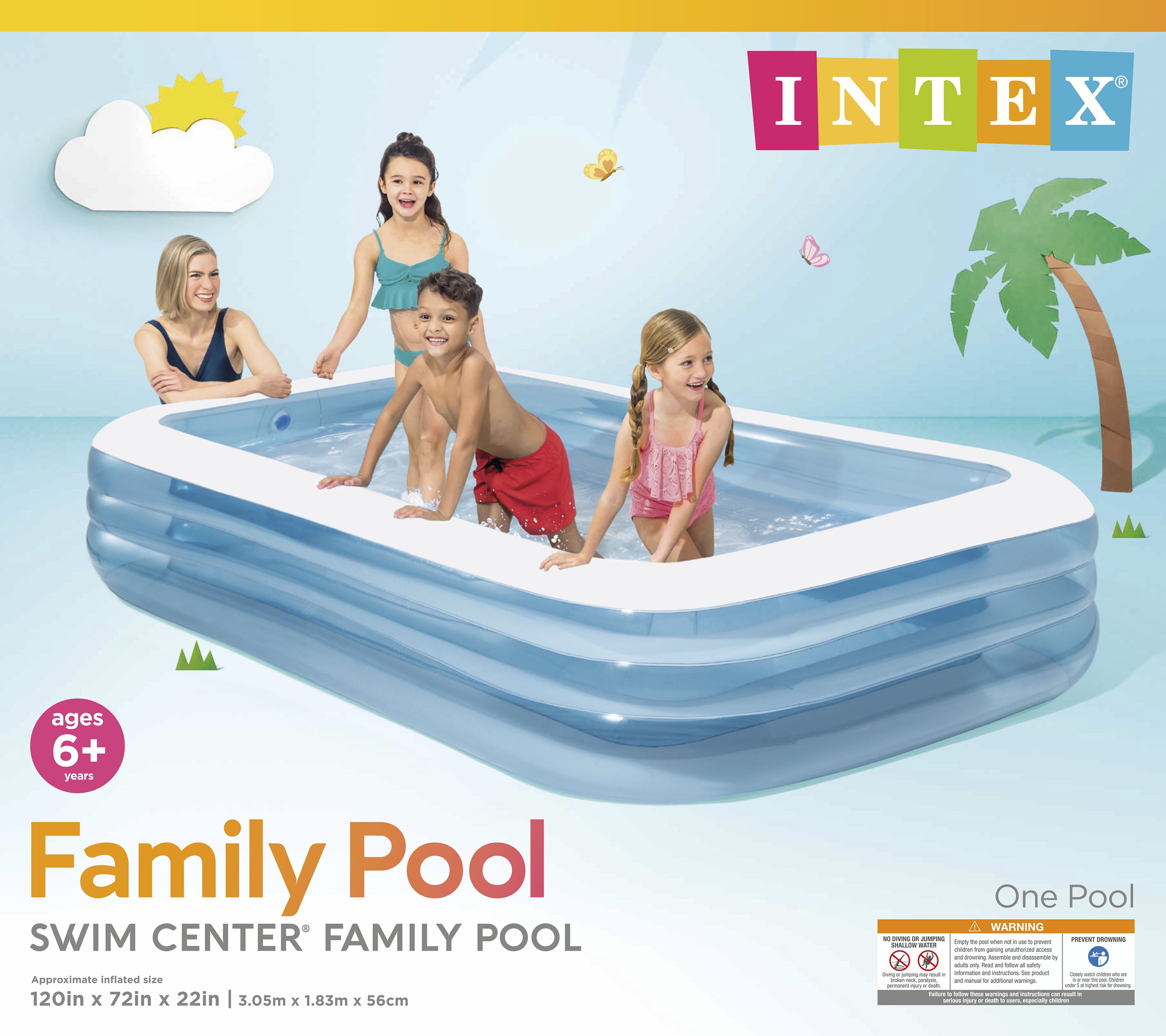 Intex Inflatable Swim Center Family Lounge Pool， 120