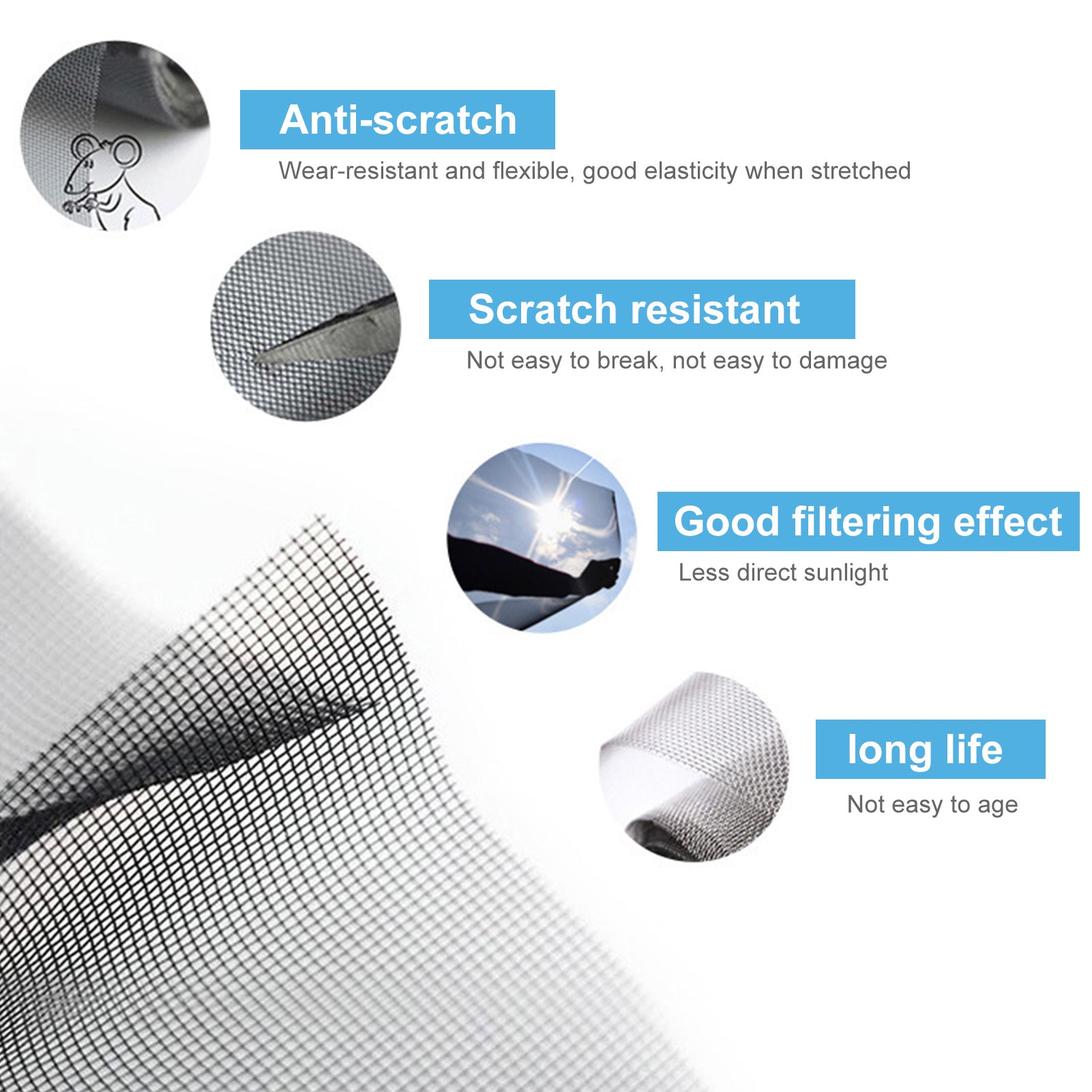 Pet Screen Door Cat Door Sliding Screen Pet Door with Magnetic Flap Lock Automatically for Small Cats Dogs