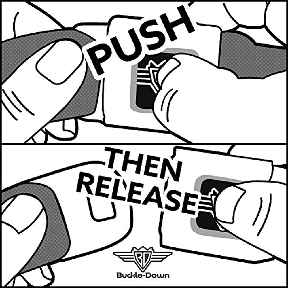 Ford Pet Collar， Dog Collar Metal Seatbelt Buckle， Built Ford Tough Logo Repeat， 15 to 24 Inches 1.0 Inch Wide