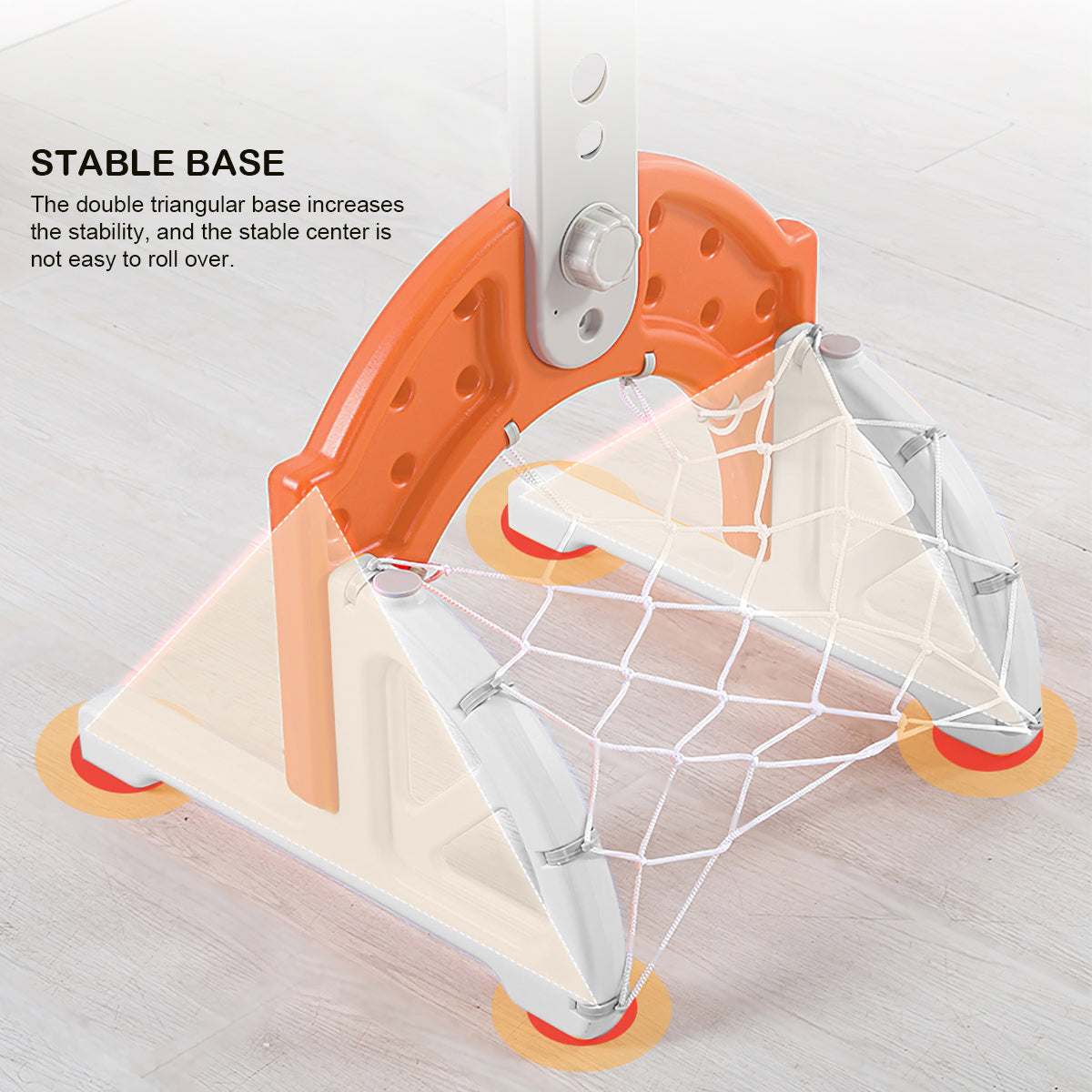 Kids Basketball Hoop， 2-in-1 Basketball Hoop for Toddlers， Adjustable Basketball Stand Set with Basketball /Football