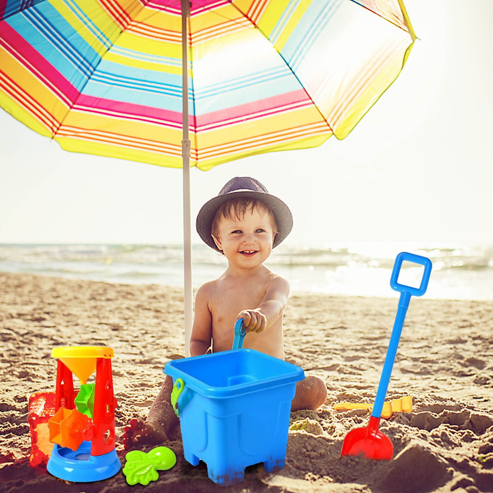 Beach Toy 9 Piece Beach Toy Sand Set Sand Play Sandpit Toy Summer Outdoor Toy Baby Toys Abs