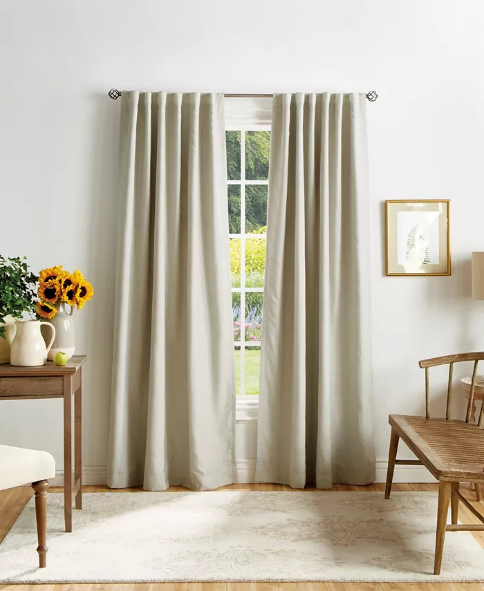 Martha Stewart Collection Bedford Plaid Backtab Blackout Curtain Panel Set， 50
