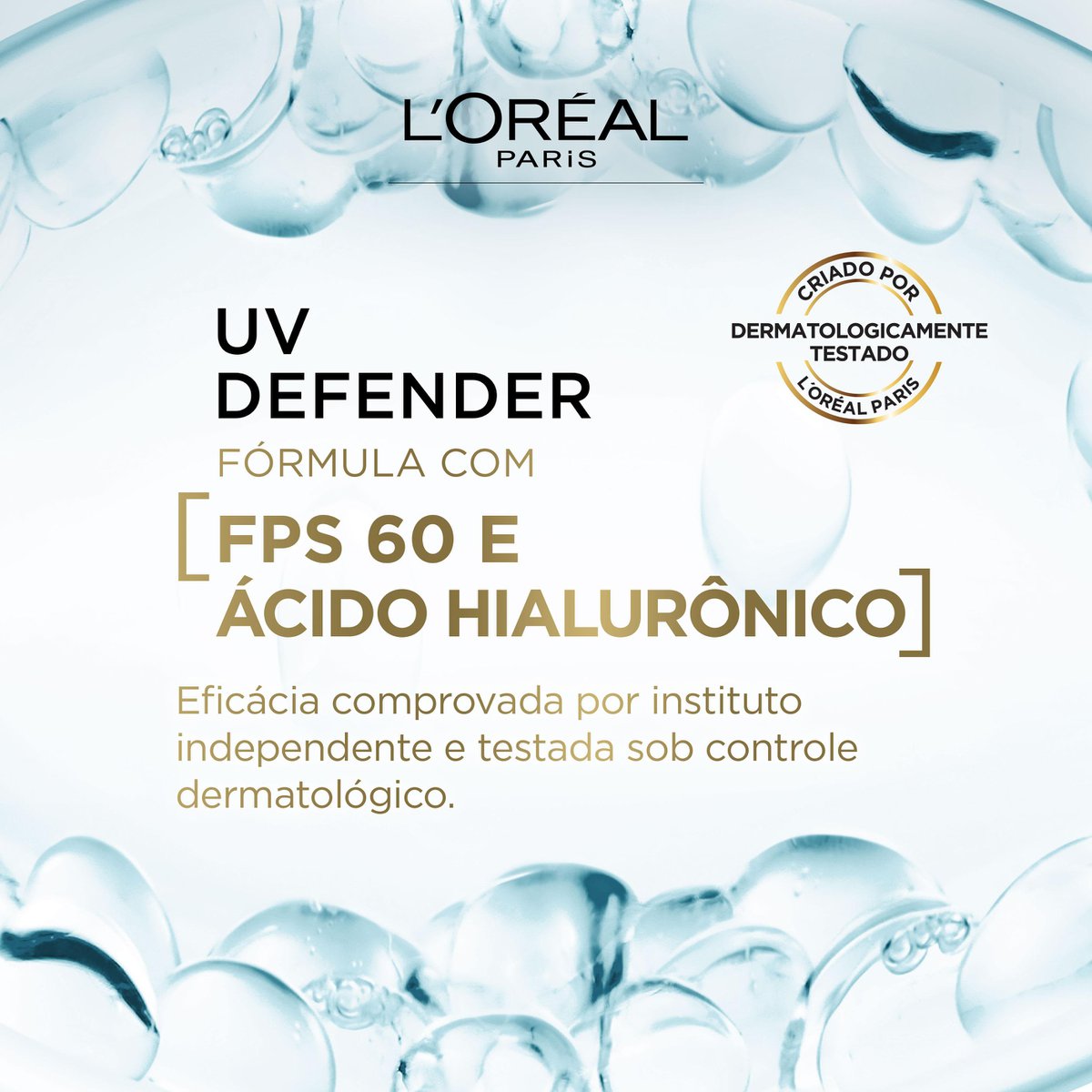 Protetor FPS 60 cor Escura L'oreal Paris UV Defender Antioleosidade