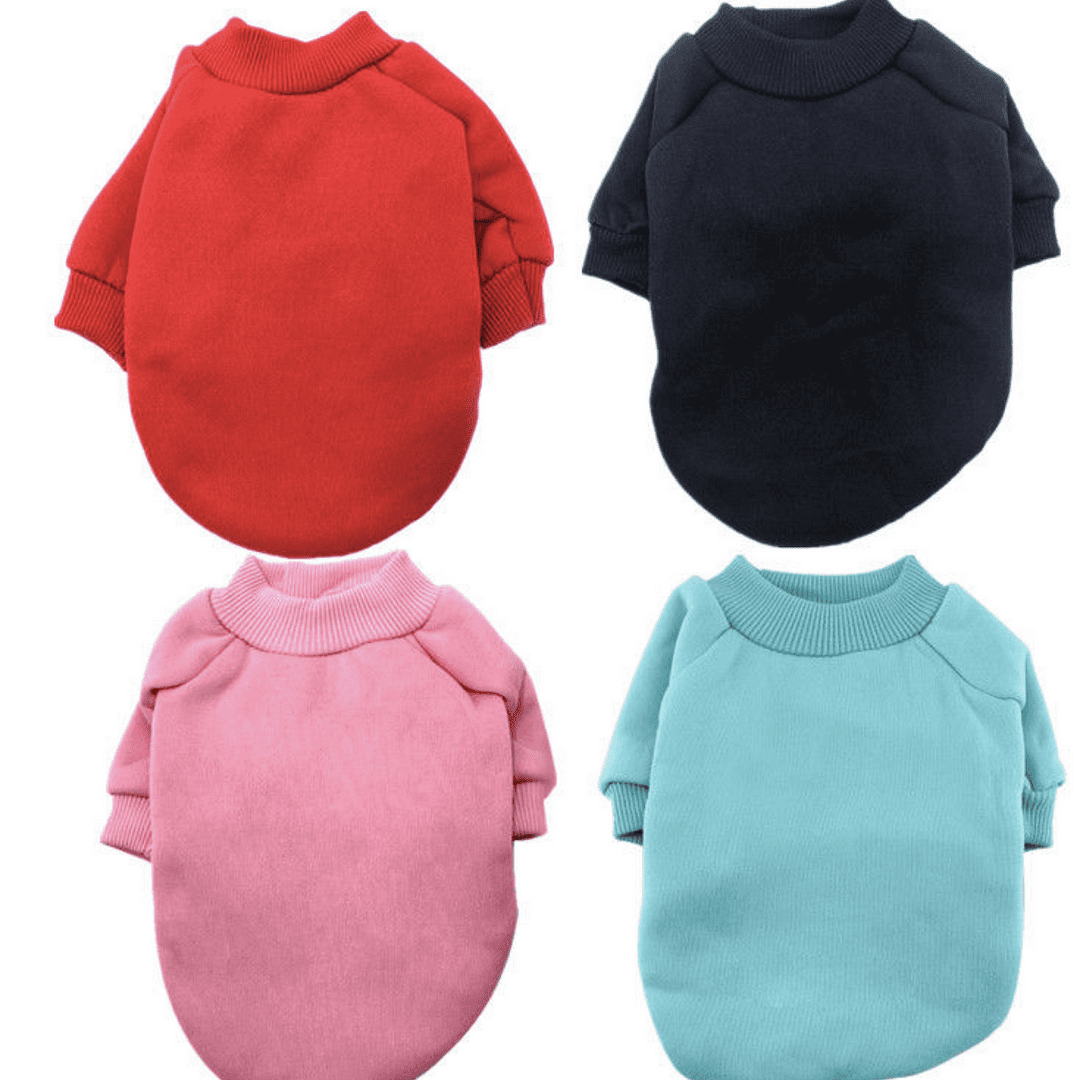 Plain Red Sweatshirt FOR SMALL DOGS Small Dog Sweater(Red， Extra-Small)