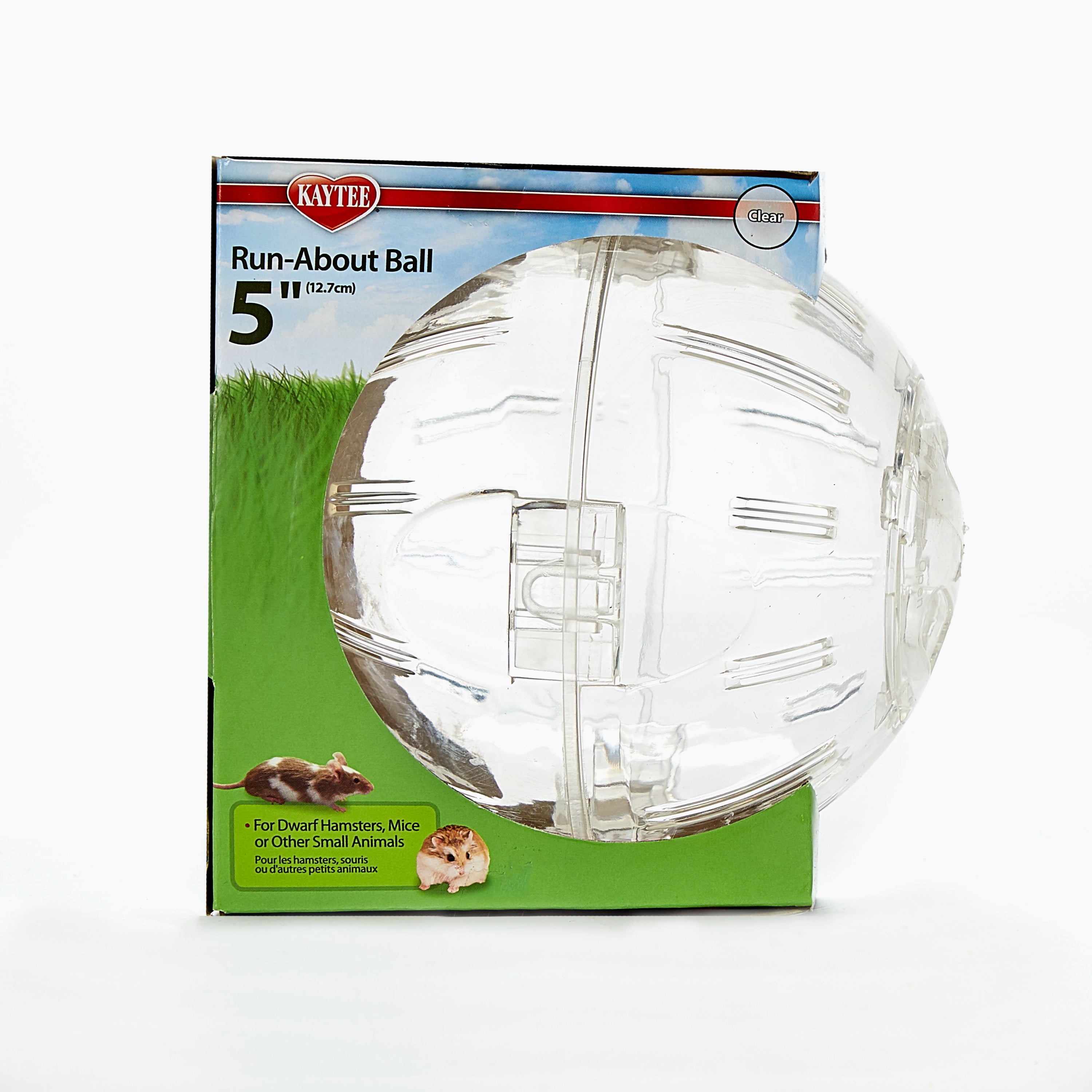 Kaytee Run-About Ball Mini Clear Bonus 5 Inches