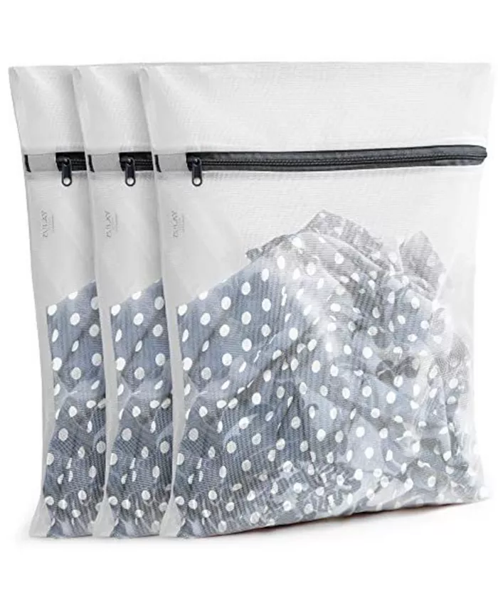 Zulay Kitchen 3 Pack Medium Reusable Mesh Laundry Bags for Delicates