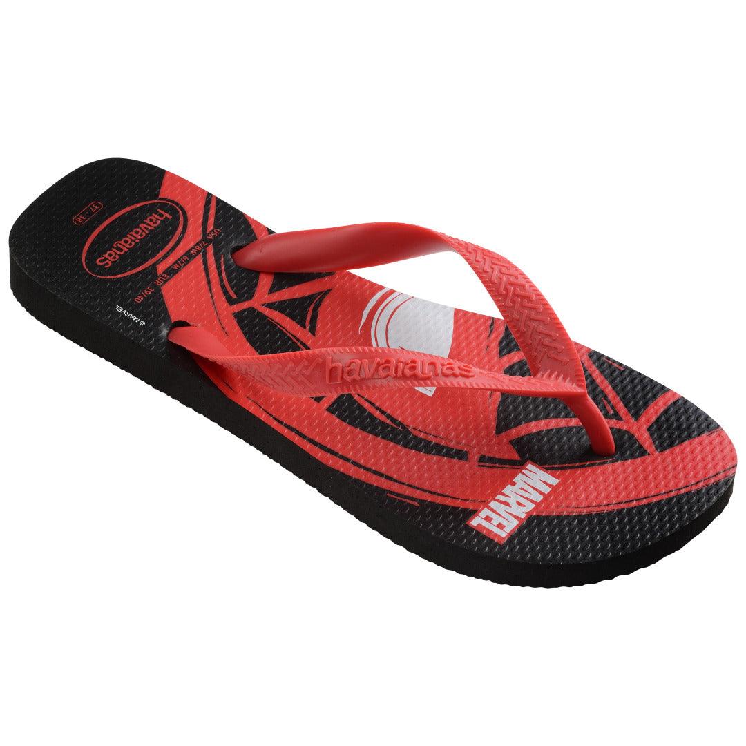 Chinelo Havaianas Top Marvel Logomania Homem Aranha Vermelho
