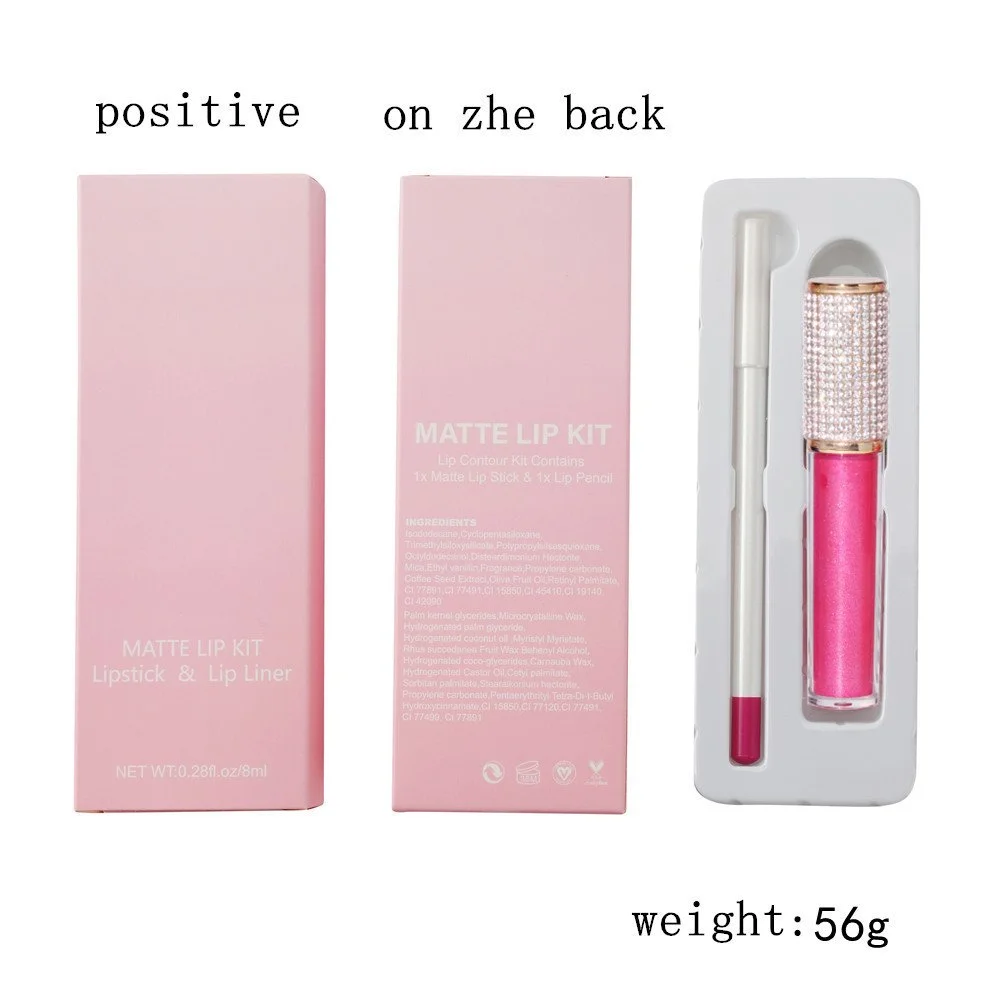 49 color Waterproof Long Lasting Matte Liquid Lipstick Lipliner Kit