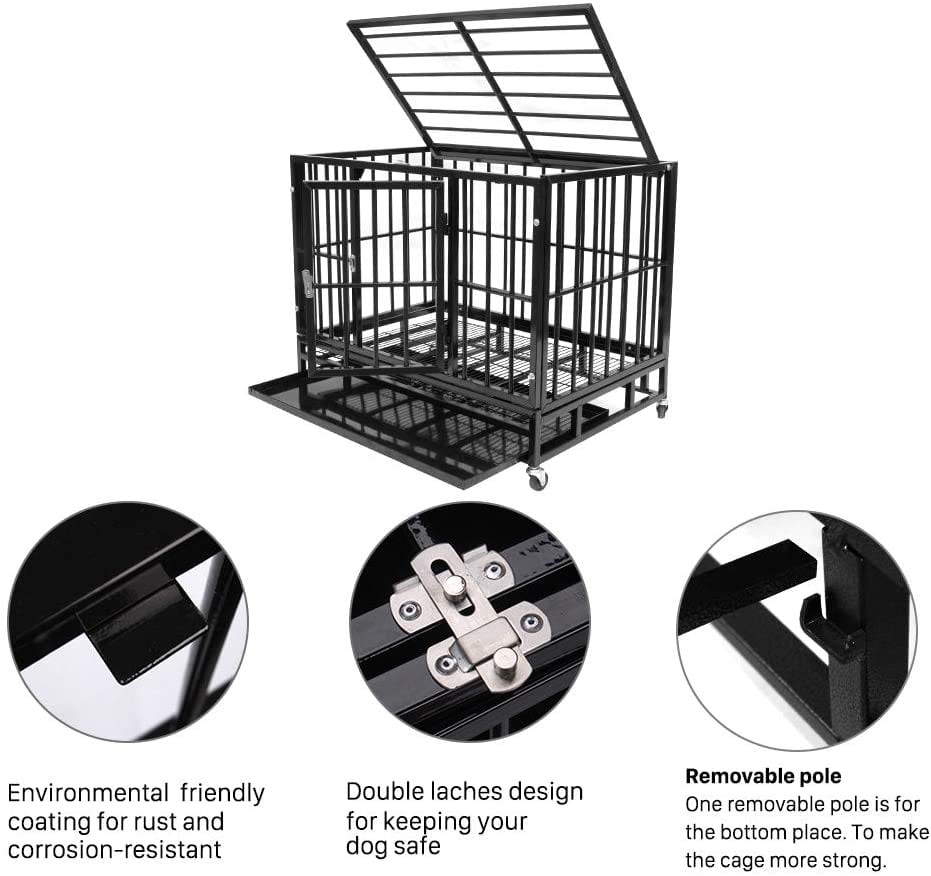 Polar Aurora Pet Dog Cage Heavy Duty Strong Metal Crate Dog