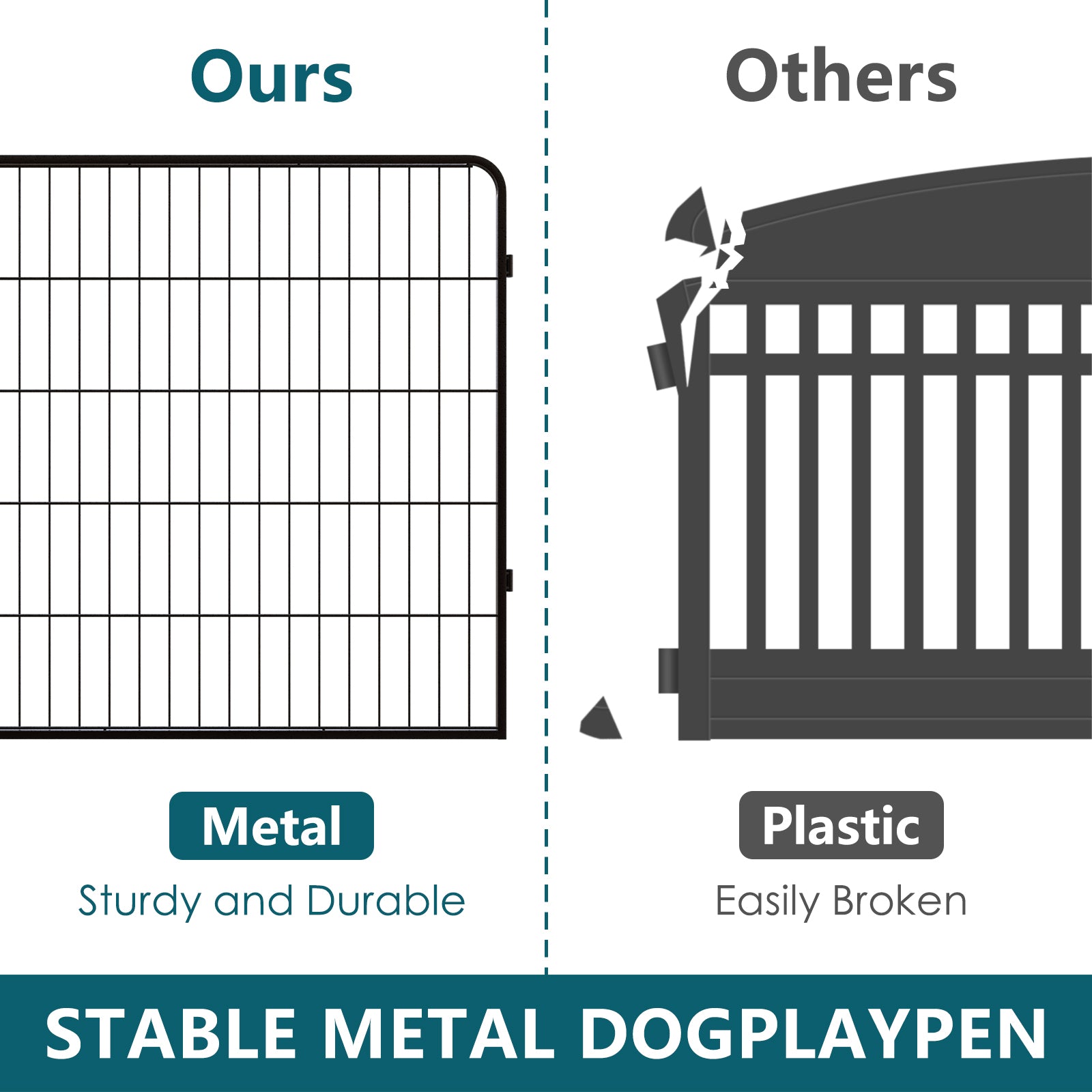 QianRuiDa Dog Exercise Playpen 8P-24
