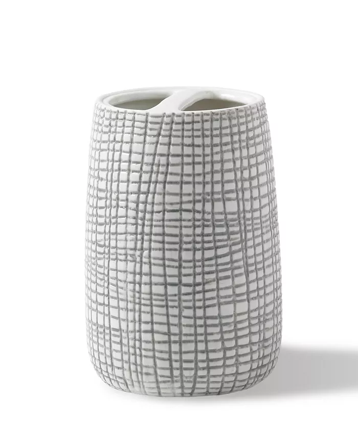 Cassadecor Cestino Embossed Porcelain Toothbrush Holder